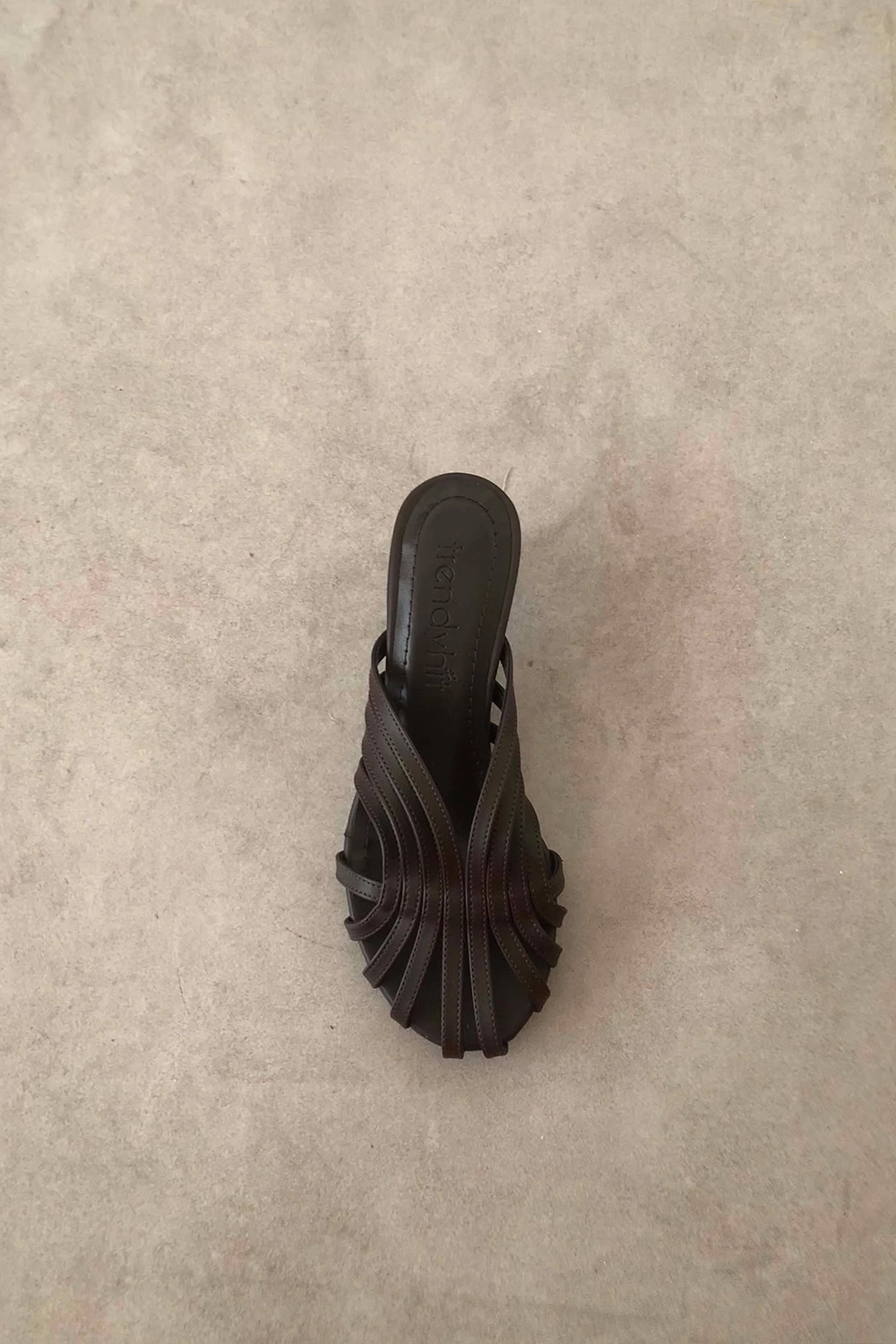 Baylan Acı Kahve 4cm Kafesli Kadın Topuklu Terlik