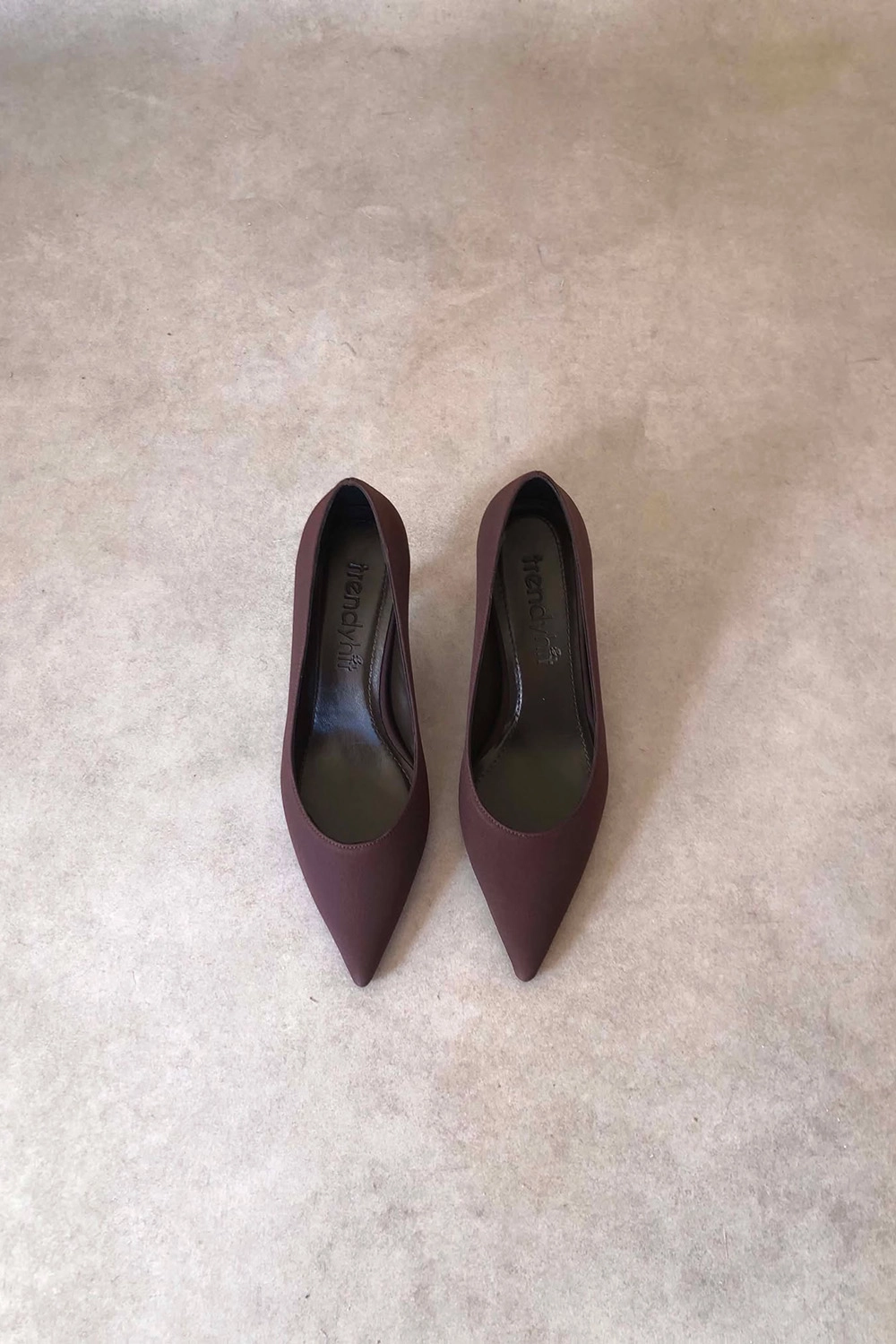 Sole Kahve Kumaş 6cm Kadın Topuklu Ayakkabı