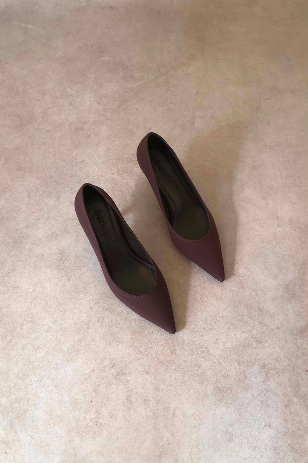 Sole Kahve Kumaş 6cm Kadın Topuklu Ayakkabı