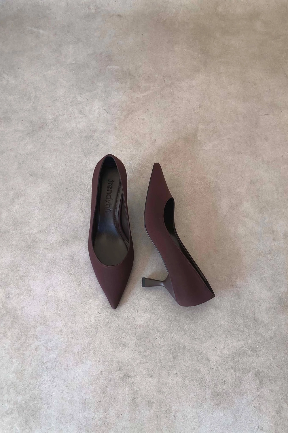 Sole Kahve Kumaş 6cm Kadın Topuklu Ayakkabı