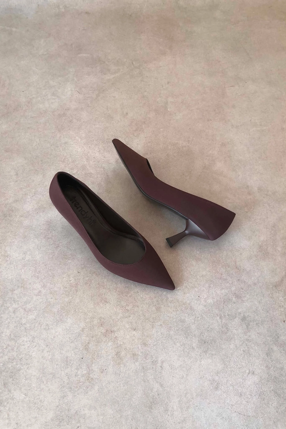 Sole Kahve Kumaş 6cm Kadın Topuklu Ayakkabı