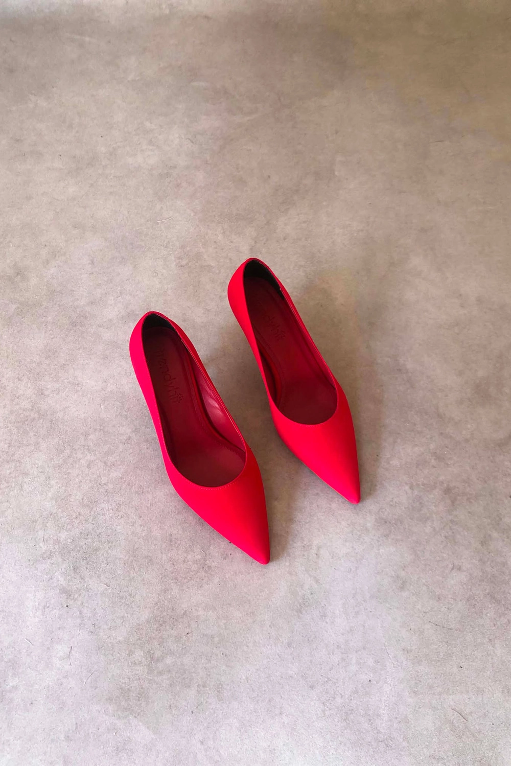 Sole Kırmızı Kumaş 6cm Kadın Topuklu Ayakkabı
