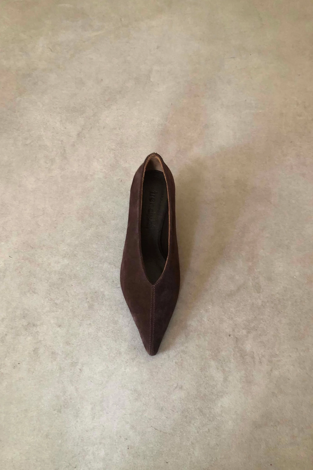 Elis Kahve Hakiki Süet Deri Basic 4cm Topuklu Ayakkabı