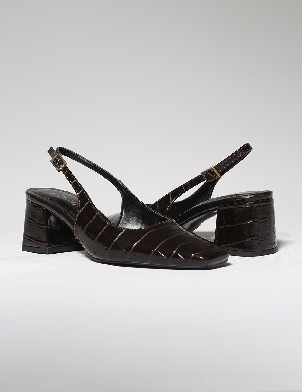 Lova%20Acı%20Kahve%20Croco%206cm%20Kadın%20Topuklu%20Ayakkabı