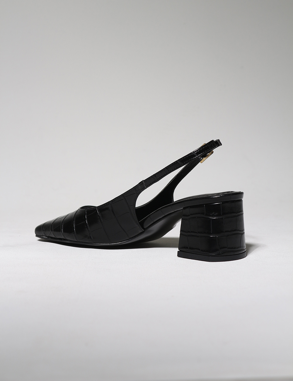 Lova%20Siyah%20Croco%206cm%20Kadın%20Topuklu%20Ayakkabı