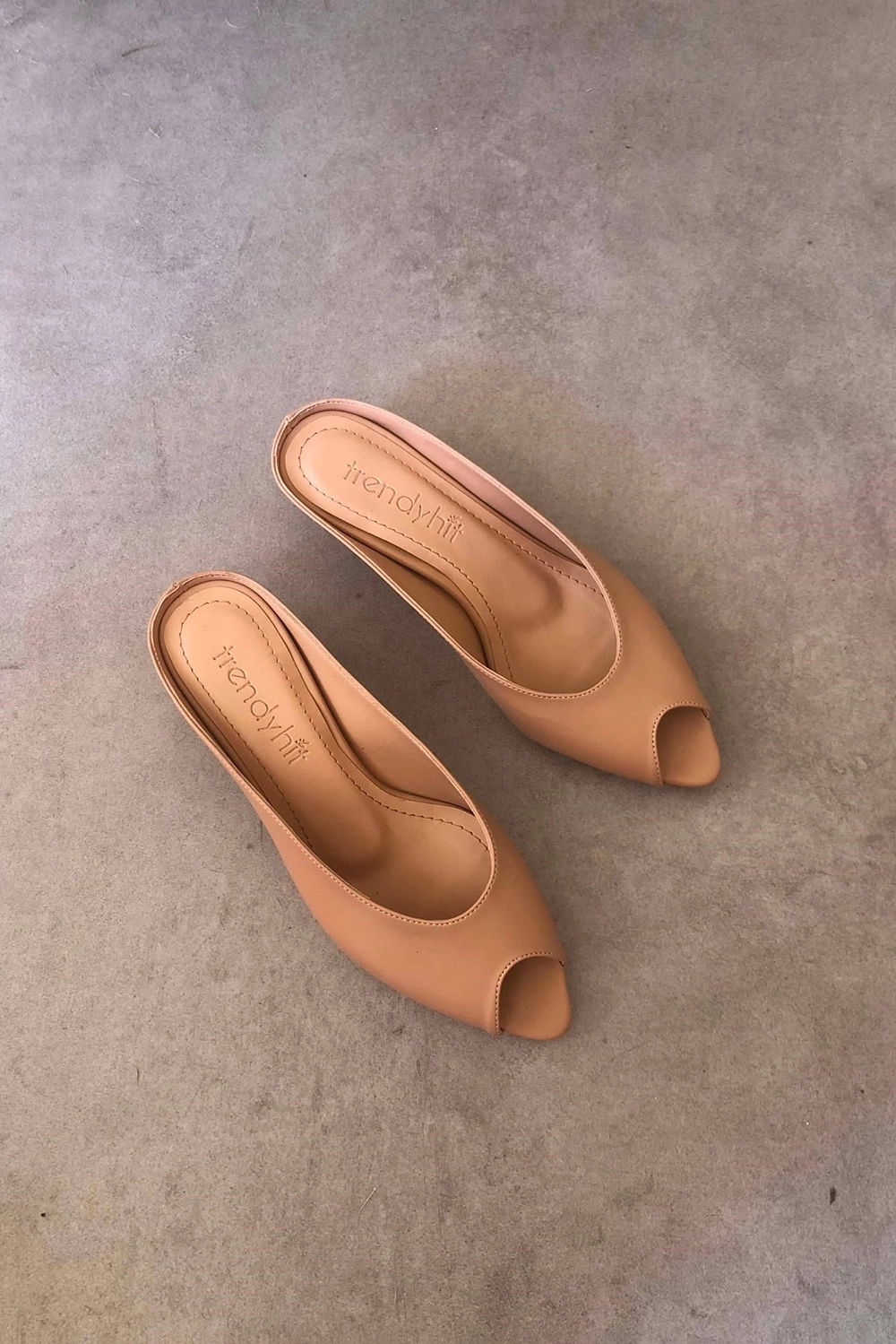 Mier Karamel Nude 4cm Topuklu Terlik