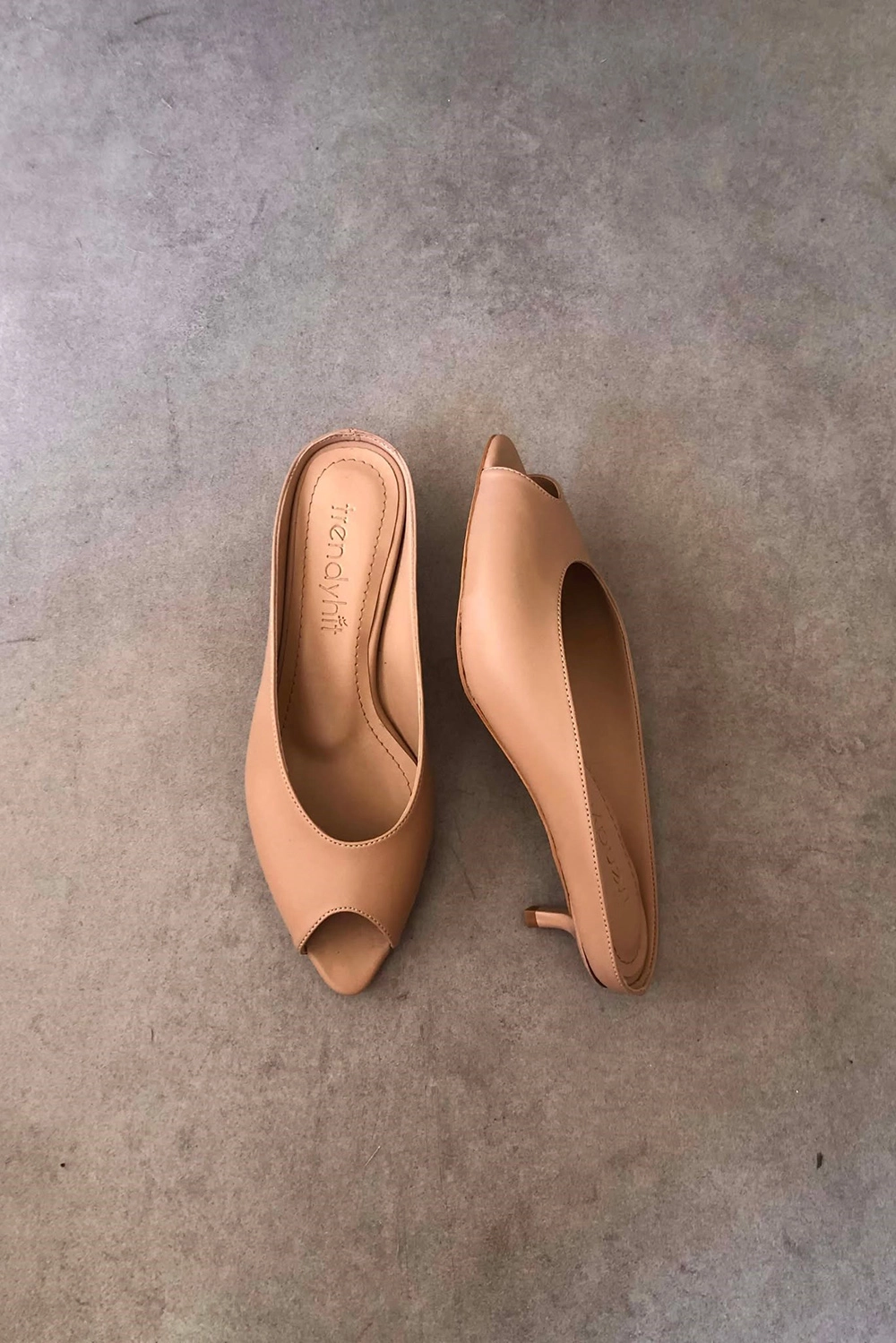 Mier Karamel Nude 4cm Topuklu Terlik