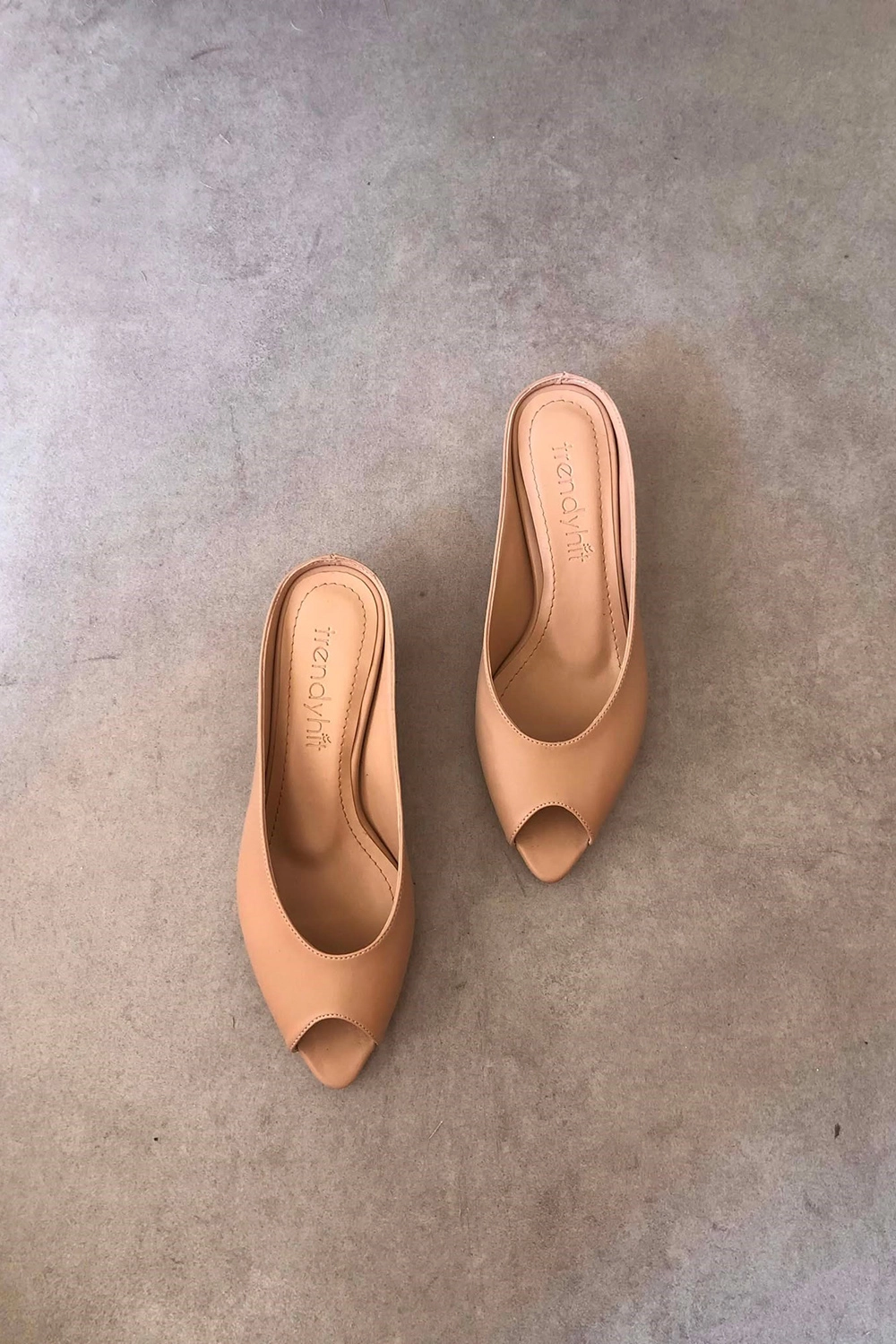 Mier Karamel Nude 4cm Topuklu Terlik