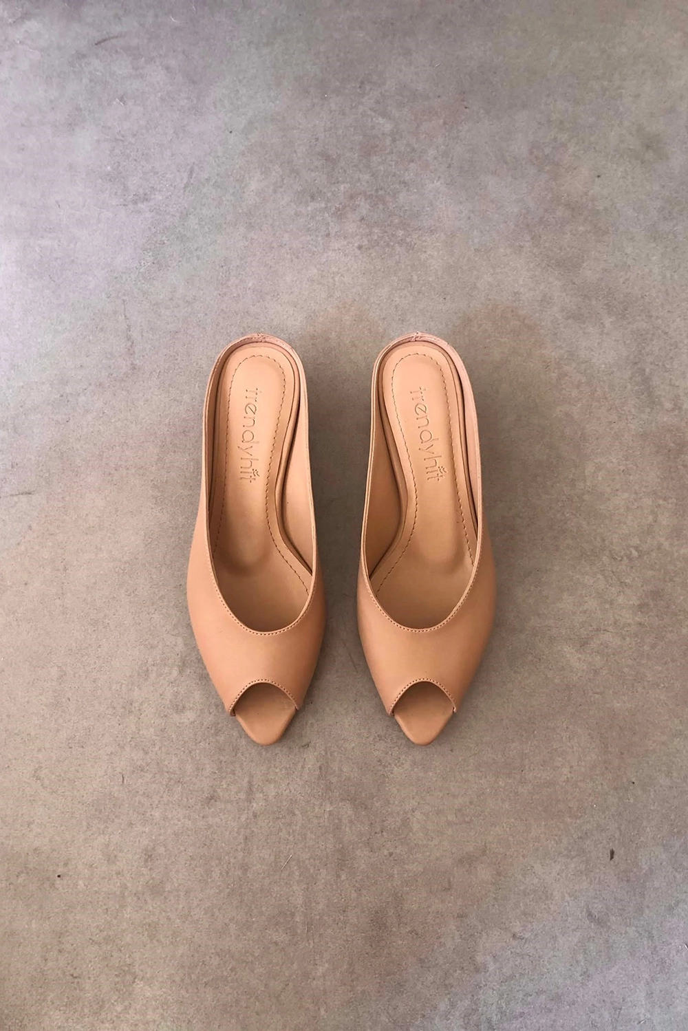 Mier Karamel Nude 4cm Topuklu Terlik