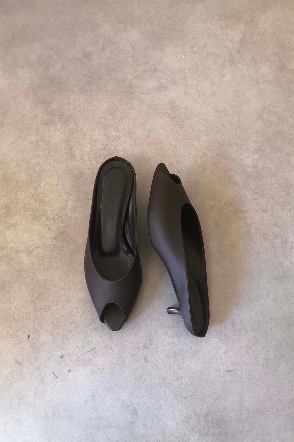 Mier Acı Kahve 4cm Topuklu Terlik