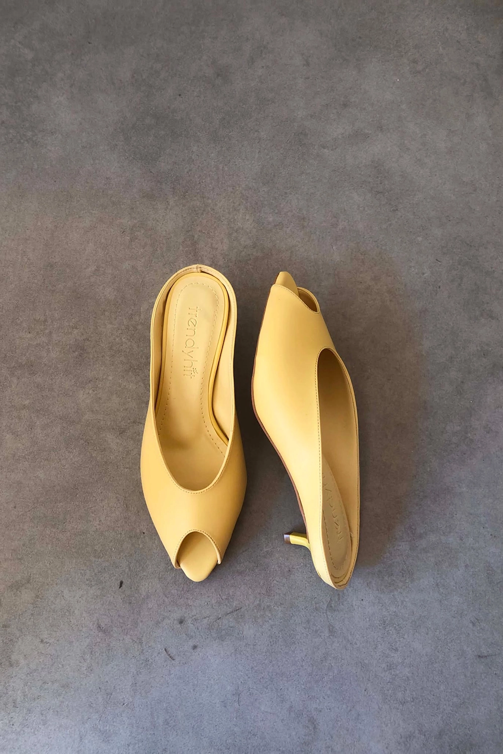 Mier A.Sarı 4cm Topuklu Terlik