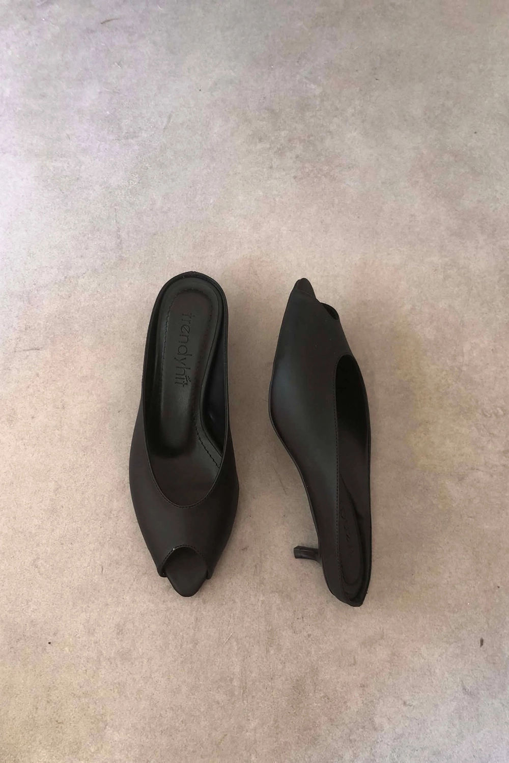 Mier Siyah 4cm Topuklu Terlik