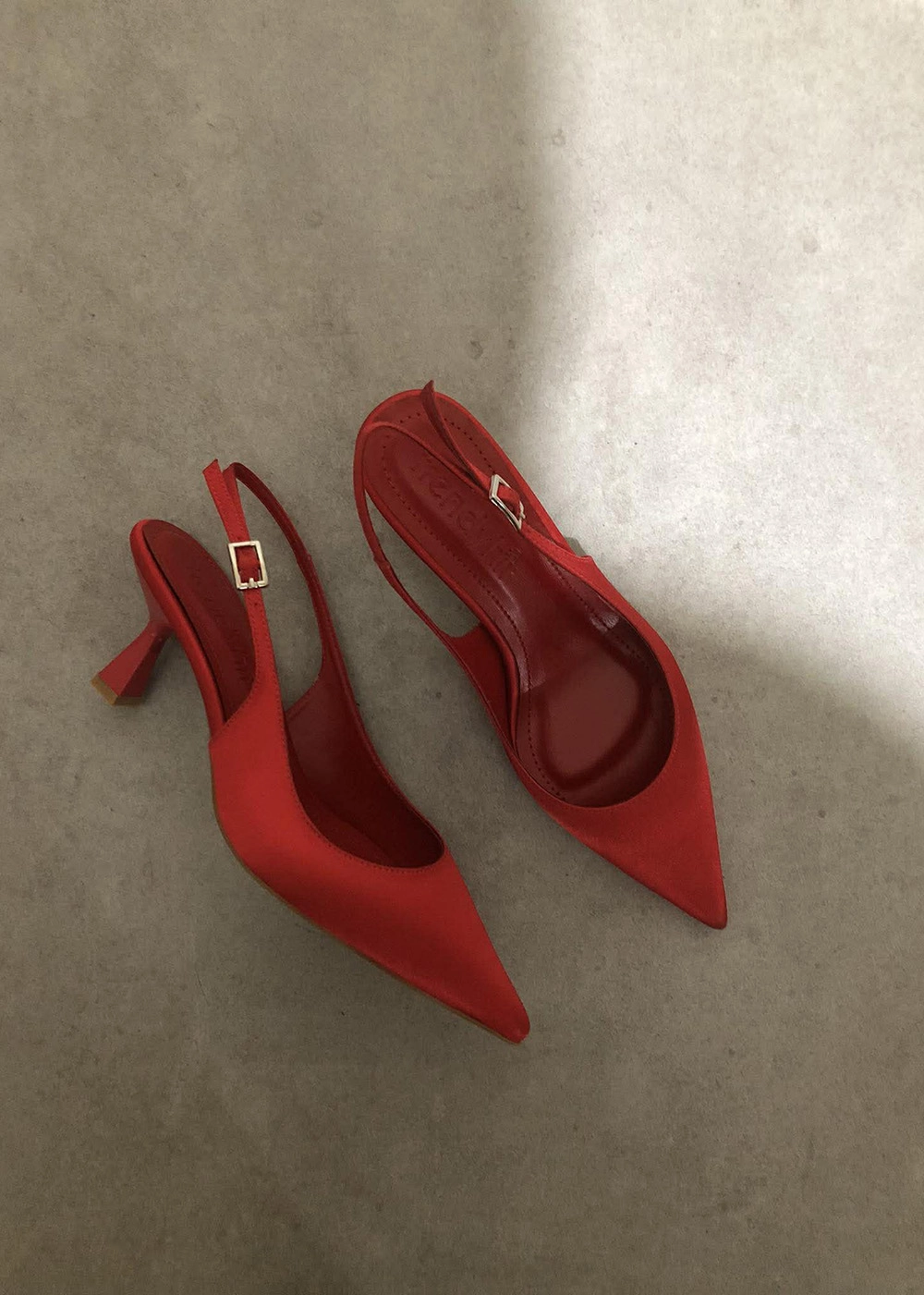 Niki Kırmızı Saten 6cm Kadın Topuklu Ayakkabı