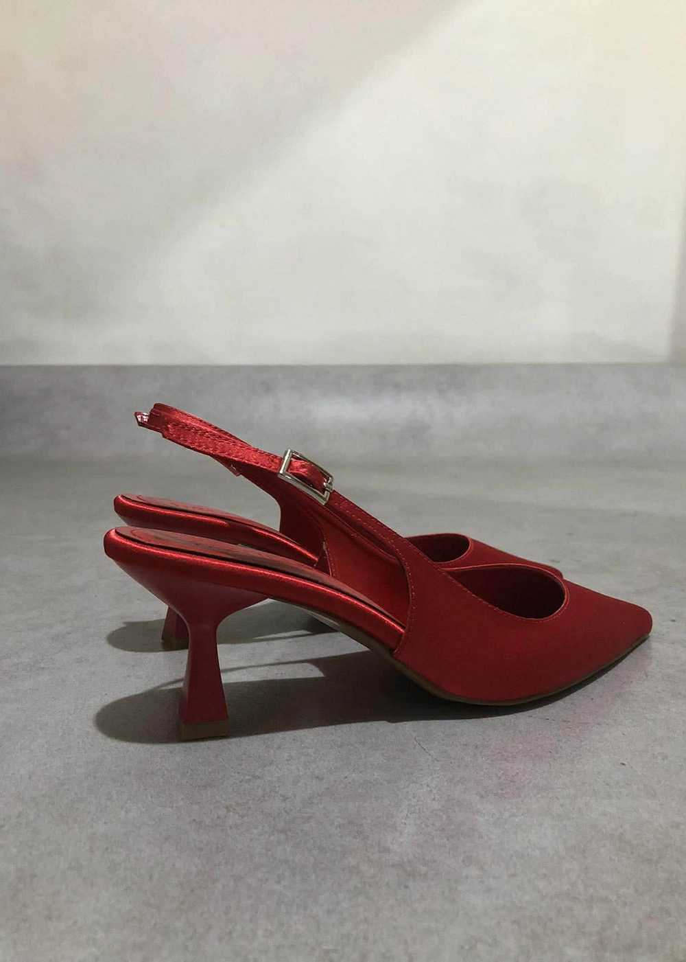 Niki Kırmızı Saten 6cm Kadın Topuklu Ayakkabı