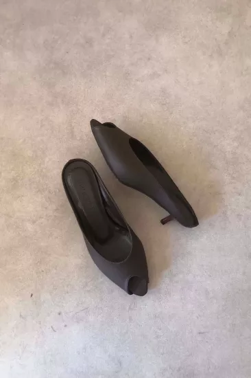 Kadın Klasik 4cm Topuklu Terlik
