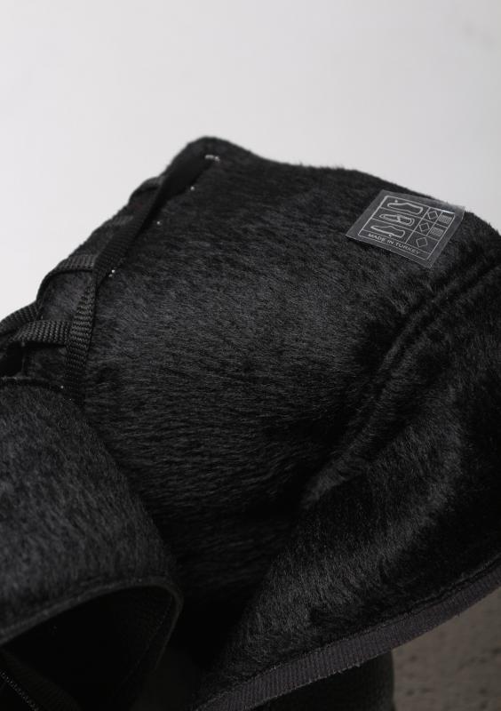 Julia Siyah Mat Floter Deri Bağcıklı Postal Çizme