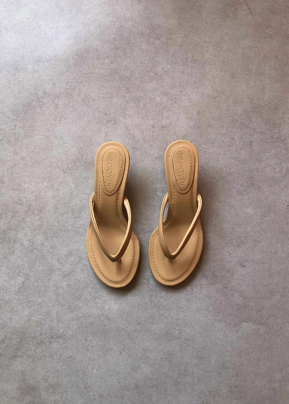  Veno Karamel Mat Parmak Arası 4cm Topuklu Kadın Terlik