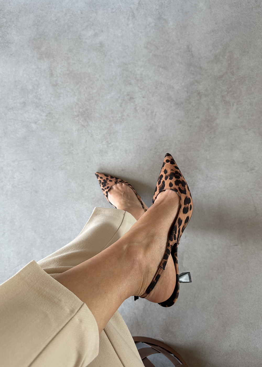 Vola Leopar Kumaş 6cm Kadın Topuklu Ayakkabı