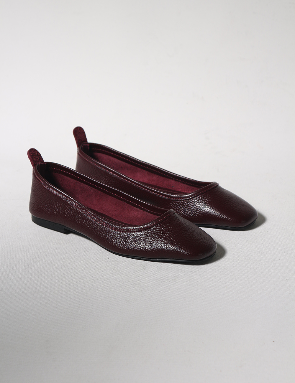 Zola Bordo Hakiki Deri Kadın Babet