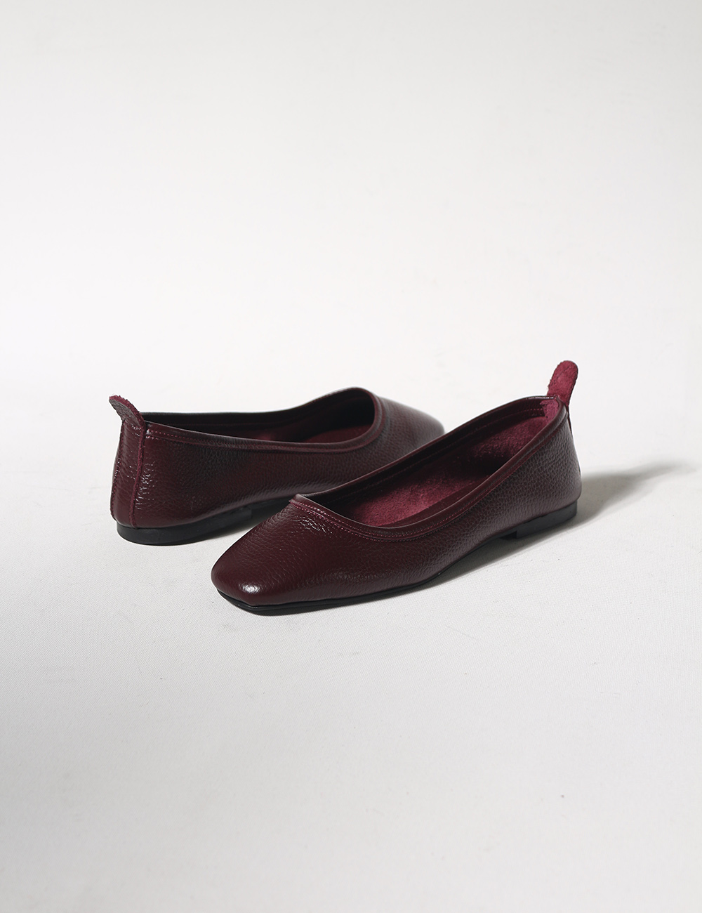 Zola Bordo Hakiki Deri Kadın Babet