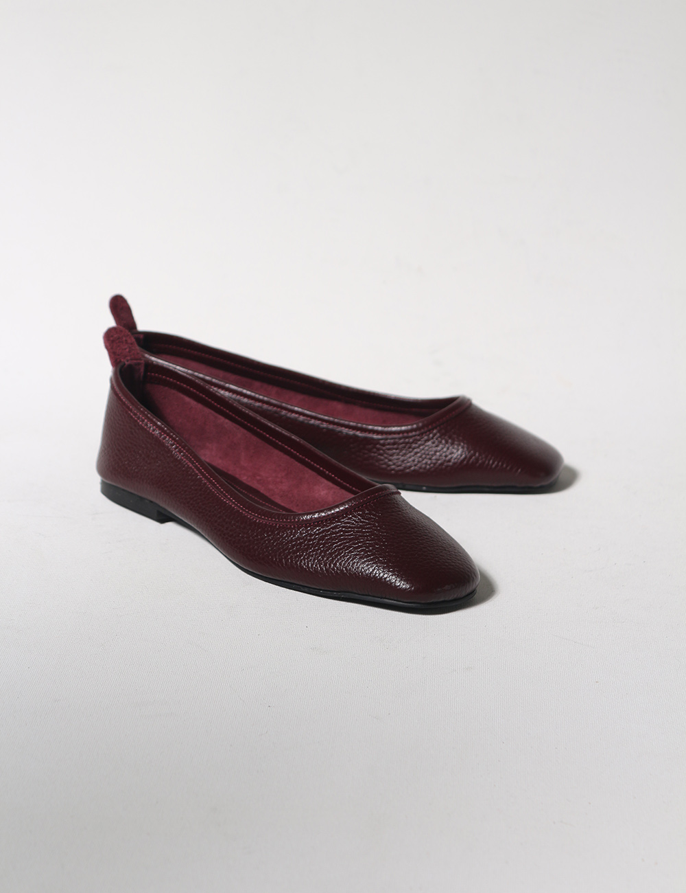 Zola Bordo Hakiki Deri Kadın Babet